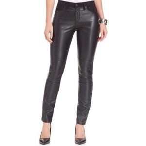 Shinestar Black High Rise Faux Leather Skinny Pant size XS